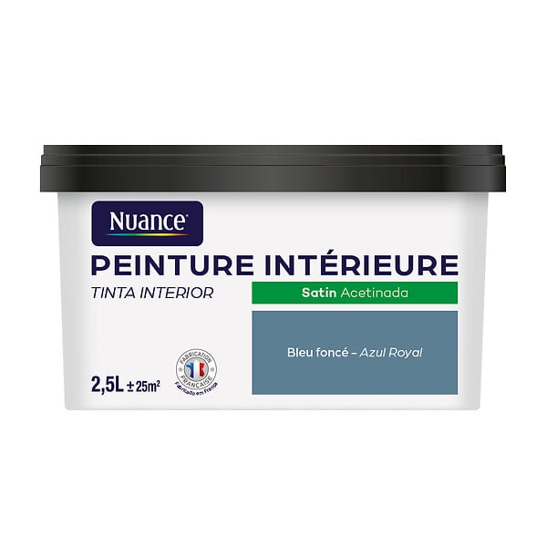 NUANCE - Peinture Bicouche - Bleu foncé - Satin - 2,5L - large