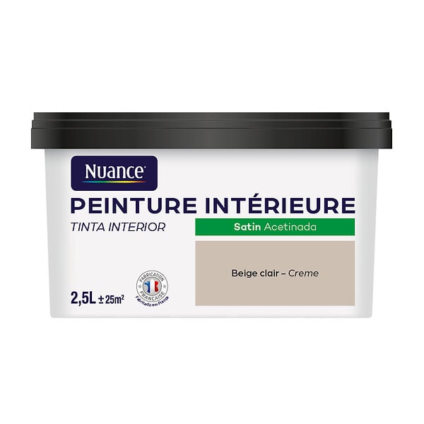 NUANCE - Peinture Bicouche - Beige clair - Satin - 2,5L - large
