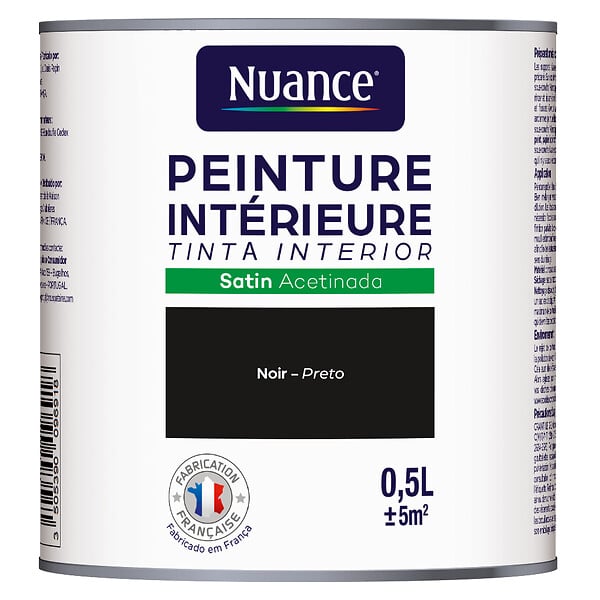 NUANCE - Peinture Bicouche - Noir - Satin - 0.5L - large