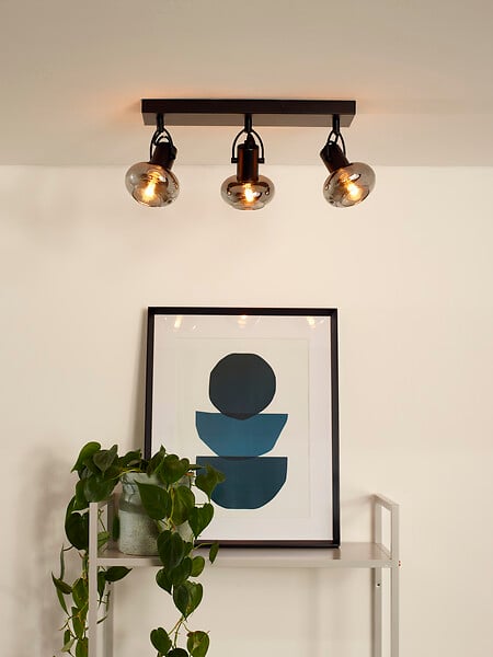 LUCIDE - MADEE Spot plafond-Noir-3xE14-25W-Métal - large