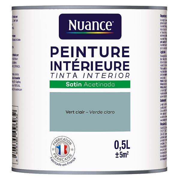 NUANCE - Peinture Bicouche - Vert clair - Satin - 0.5L - large