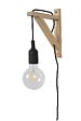 LUCIDE - FIX Applique mur.-Noir-1xE27-60W-Bois - vignette