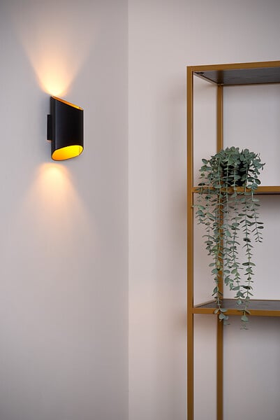 LUCIDE - DILETTA Applique mur.-Noir-1xG9-40W-Alumin. - large