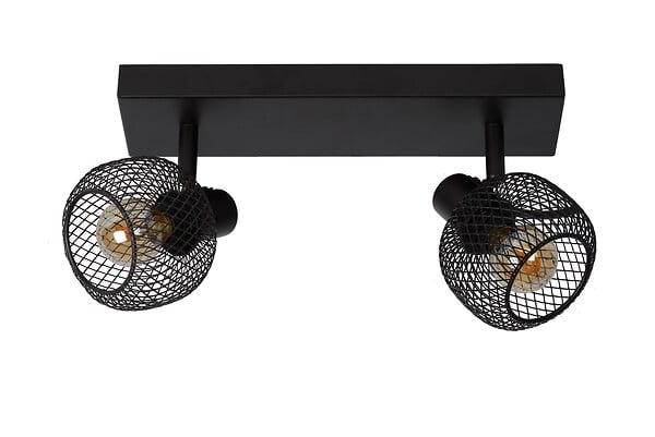LUCIDE - MAREN Spot plafond-Noir-2xE14-25W-Métal - large