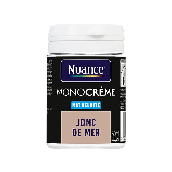 NUANCE - Testeur peinture MonoCrème - Jonc de mer - Mat - 50ml - large