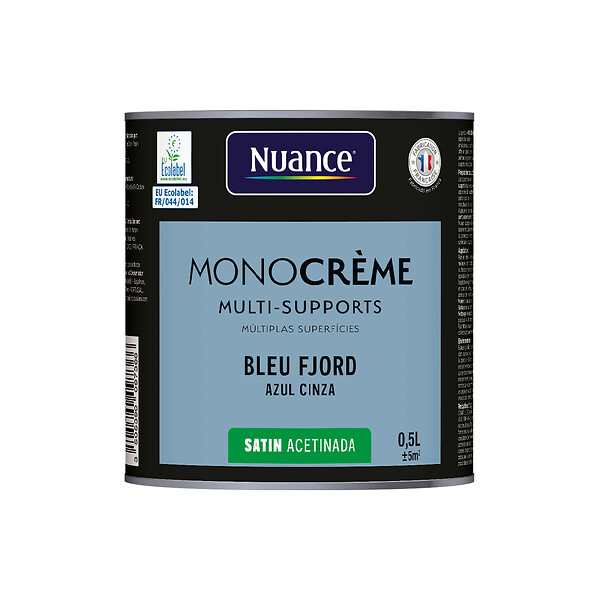 NUANCE - Peinture MonoCrème - Bleu fjord - Satin - 0.5L - large