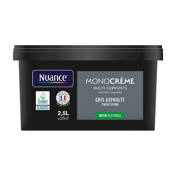 NUANCE - Peinture Monocrème - Gris asphalte - Satin - 2,5L - large
