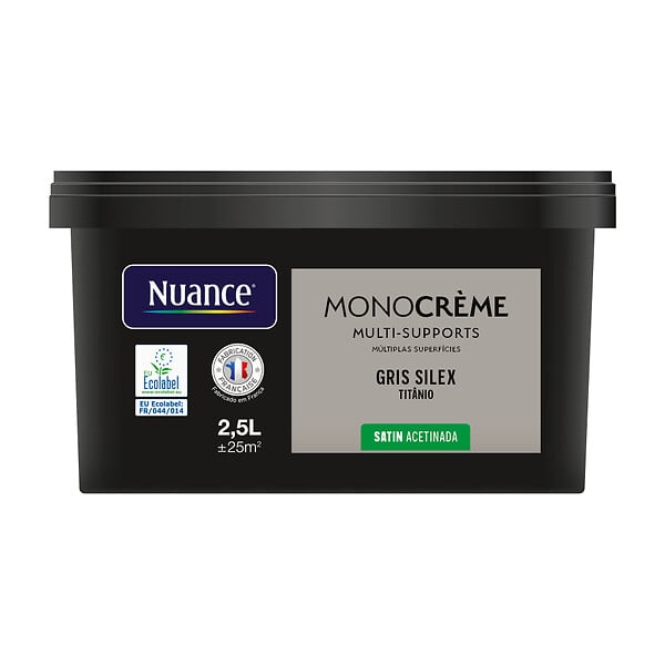 NUANCE - Peinture Monocrème - Gris silex - Satin - 2,5L - large