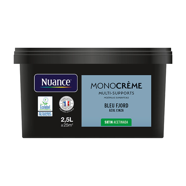 NUANCE - Peinture Monocrème - Bleu fjord - Satin - 2,5L - large