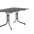CENTRALE BRICO - Table pliante 140 x 90 cm, plateau Polytec® anthractite, structure gris clair - vignette