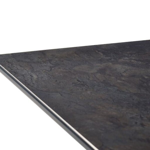 CENTRALE BRICO - Table pliante 140 x 90 cm, plateau Polytec® anthractite, structure gris clair - large