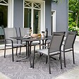 CENTRALE BRICO - Table pliante 140 x 90 cm, plateau Polytec® anthractite, structure gris clair - vignette