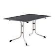CENTRALE BRICO - Table pliante 140 x 90 cm, plateau Vivodur® anthracite, structure gris clair - vignette