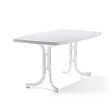CENTRALE BRICO - Table pliante Mecalit®-PRO 150 x 90 cm, plateau marbre blanc, pieds blanc - vignette
