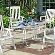 CENTRALE BRICO - Table pliante Mecalit®-PRO 150 x 90 cm, plateau marbre blanc, pieds blanc - vignette