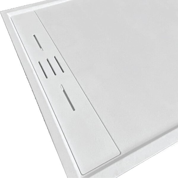 STANO - Receveur de douche 90 x 150 cm extra plat blanc SALVI en SoliCast® surface ardoisée - large