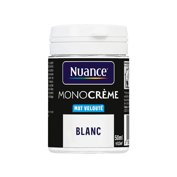 NUANCE - Testeur peinture MonoCrème - Blanc - Mat - 50ml - large