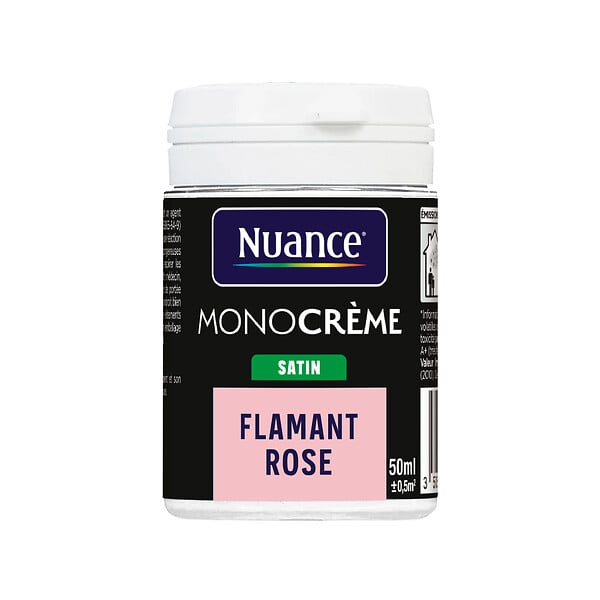 NUANCE - Testeur peinture MonoCrème - Flamant rose - Satin - 50ml - large