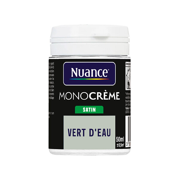 NUANCE - Testeur peinture MonoCrème - Vert d'eau - Satin - 50ml - large