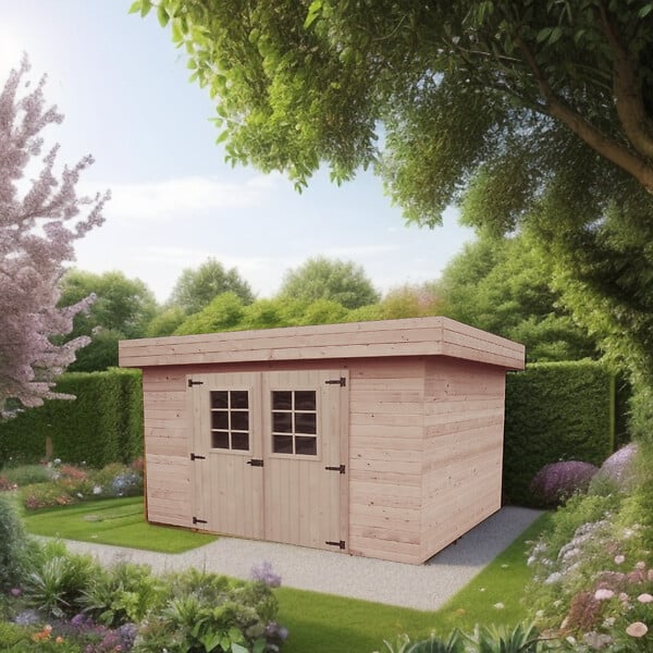 HABRITA - Abri de jardin - Bois - 28mm - 8.47m2 - large