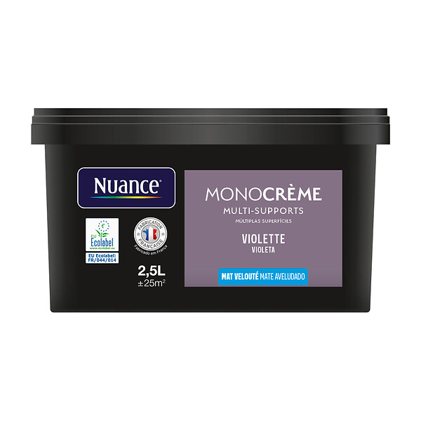 NUANCE - Peinture Monocrème - Violette - Mat - 2,5L - large