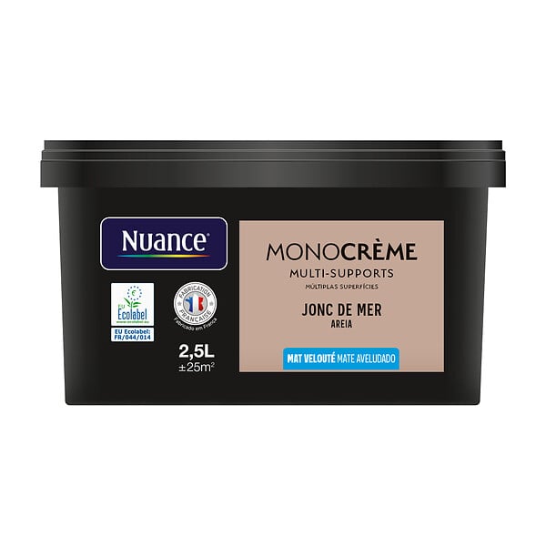 NUANCE - Peinture Monocrème - Jonc de mer - Mat - 2,5L - large