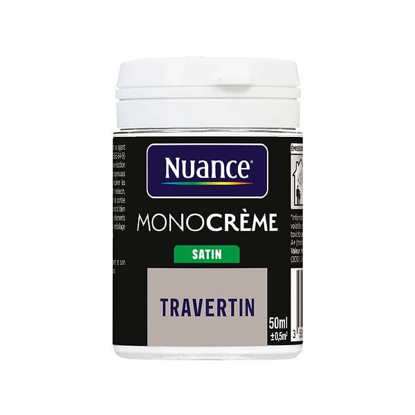 NUANCE - Testeur peinture MonoCrème - Travertin - Satin - 50ml - large