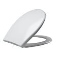GODART - Abattant WC blanc de forme ovale en duroplast antibactérien avec fermeture ralentie, réglable et déclipsable - Melodi - vignette