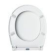 GODART - Abattant WC blanc de forme ovale en duroplast antibactérien avec fermeture ralentie, réglable et déclipsable - Melodi - vignette
