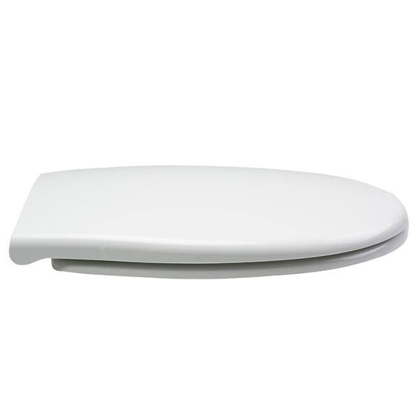 GODART - Abattant WC blanc de forme ovale en duroplast antibactérien avec fermeture ralentie, réglable et déclipsable - Melodi - large