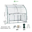 VOUNOT - Serre de jardin hivernage murale adossee avec bache PE 200x100x180cm blanc - vignette