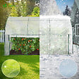 VOUNOT - Serre de jardin hivernage murale adossee avec bache PE 300x100x180cm blanc - vignette