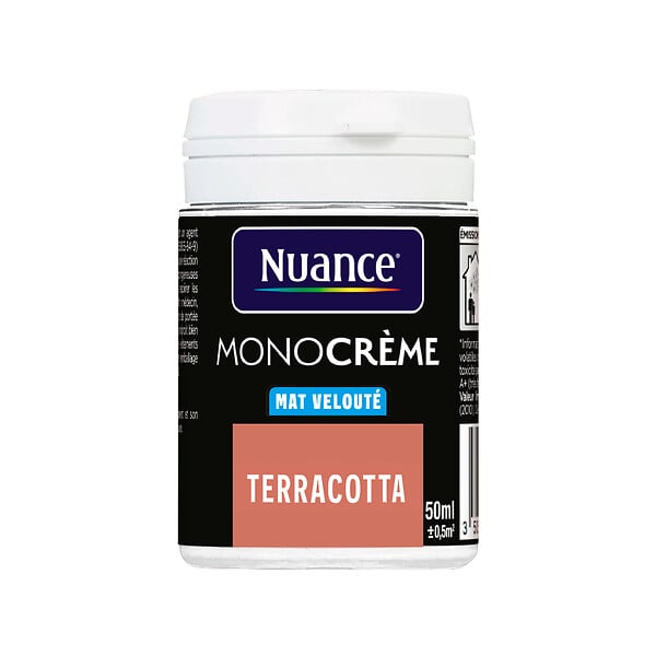 NUANCE - Testeur peinture MonoCrème - Terracotta - Mat - 50ml - large