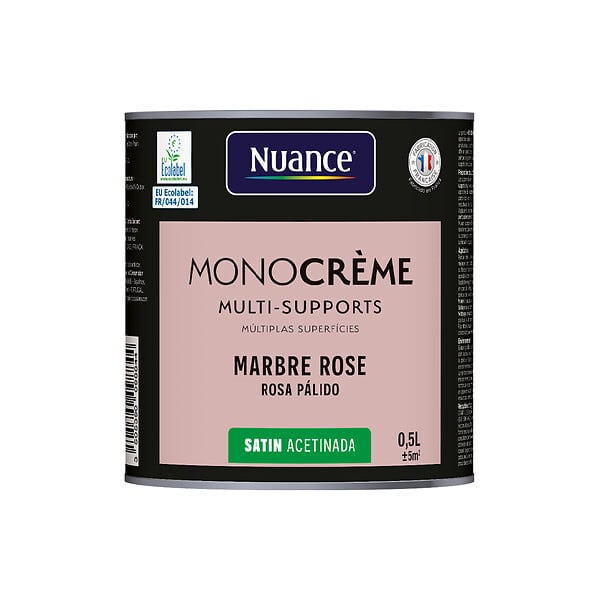 NUANCE - Peinture MonoCrème - Marbre rose - Satin - 0.5L - large