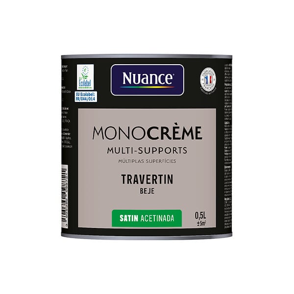 NUANCE - Peinture MonoCrème - Travertin - Satin - 0.5L - large