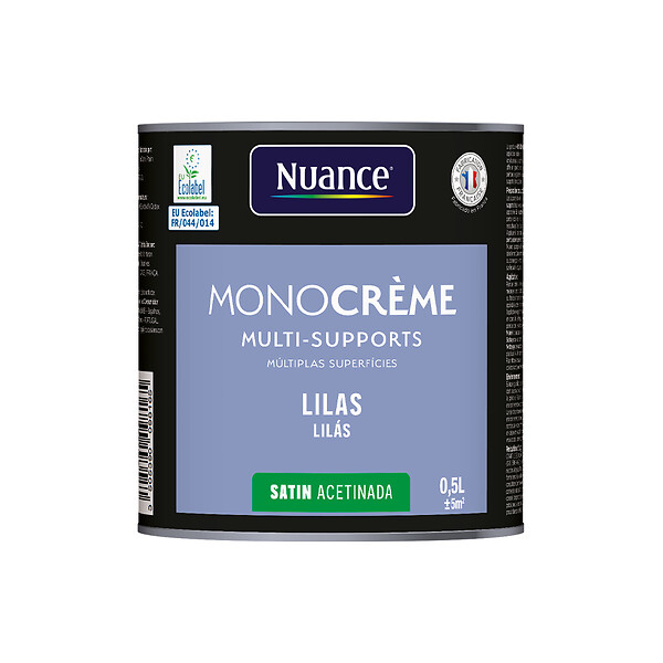 NUANCE - Peinture MonoCrème - Lilas - Satin - 0.5L - large