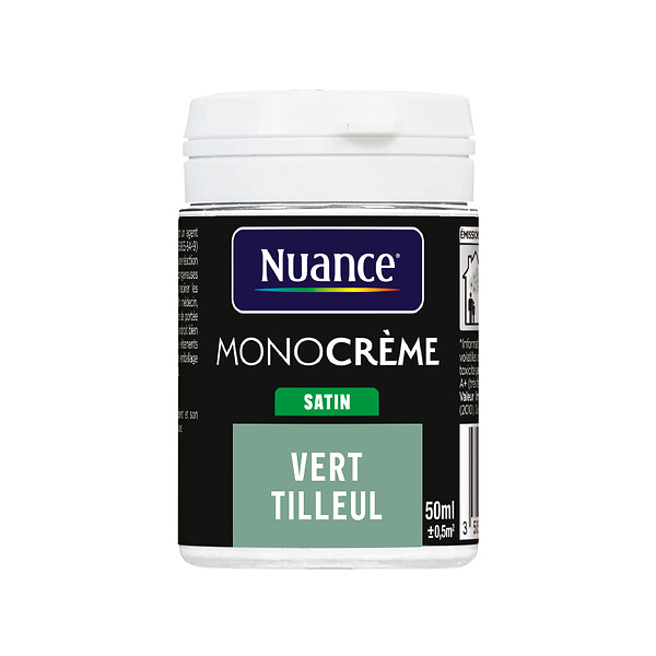 NUANCE - Testeur peinture MonoCrème - Vert tilleul - Satin - 50ml - large