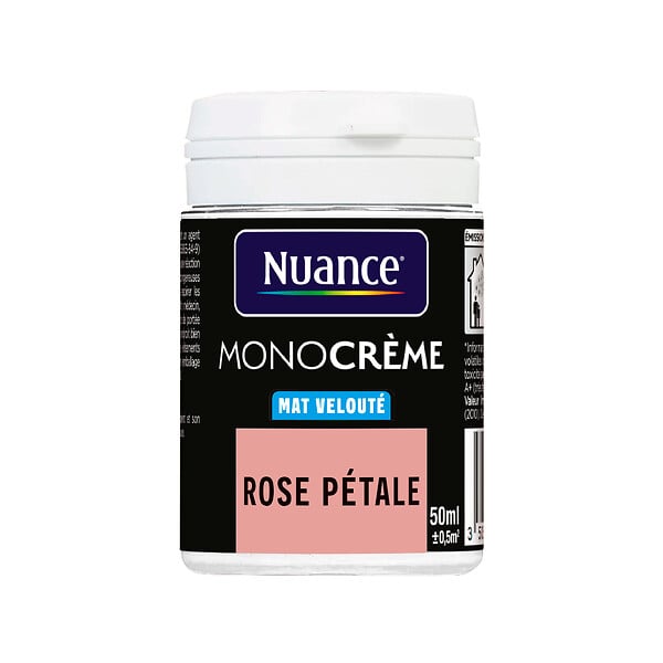 NUANCE - Testeur peinture MonoCrème - Rose pétale - Mat - 50ml - large
