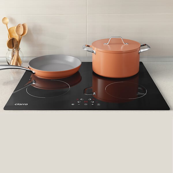 CIARRA - Plaque de cuisson 4 Feux CD4BIH-D table de cuisson induction 59cm Sécurité Enfants - large