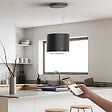 CIARRA - Hotte Ilot Central Rond 550m3/h APP Contrôle Fonction Booster Noir CD4838B - vignette