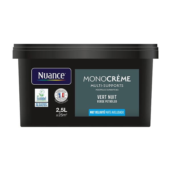 NUANCE - Peinture Monocrème - Vert nuit - Mat - 2,5L - large