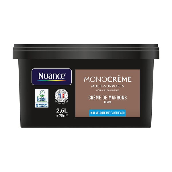 NUANCE - Peinture Monocrème - Crème de marrons - Mat - 2,5L - large