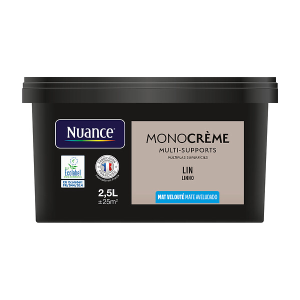 NUANCE - Peinture Monocrème - Lin - Mat - 2,5L - large