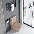 STANO - Toilette WC à poser CIPOLI en céramique beige mat - vignette