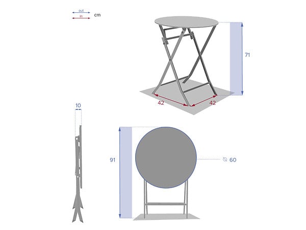 HESPERIDE - Table de jardin ronde Greensboro Ø 60 cm Moutarde - Hespéride - large