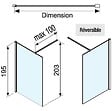 NOVELLINI - Paroi fixe transparent 97 à 98,5 cm Lunes H LUNESH100-1-B Novellini - vignette