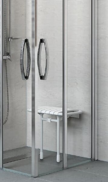 AKW - AKW - Siège de douche à lattes rabattable blanc Bama (accessibilité PMR) Akw - large