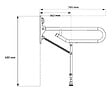 AKW - AKW - Barre d'appui rabbatable avec pied réglable Diam 32mm blanche (Accessibilité PMR) Akw - vignette