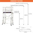 TUBESCA COMABI - Echafaudage Roulant X'tower 2m00 Plancher (4m00 Travail) - vignette