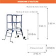 TUBESCA - Plateforme pour escalier: 2.68m haut. travail max - HELIS - vignette